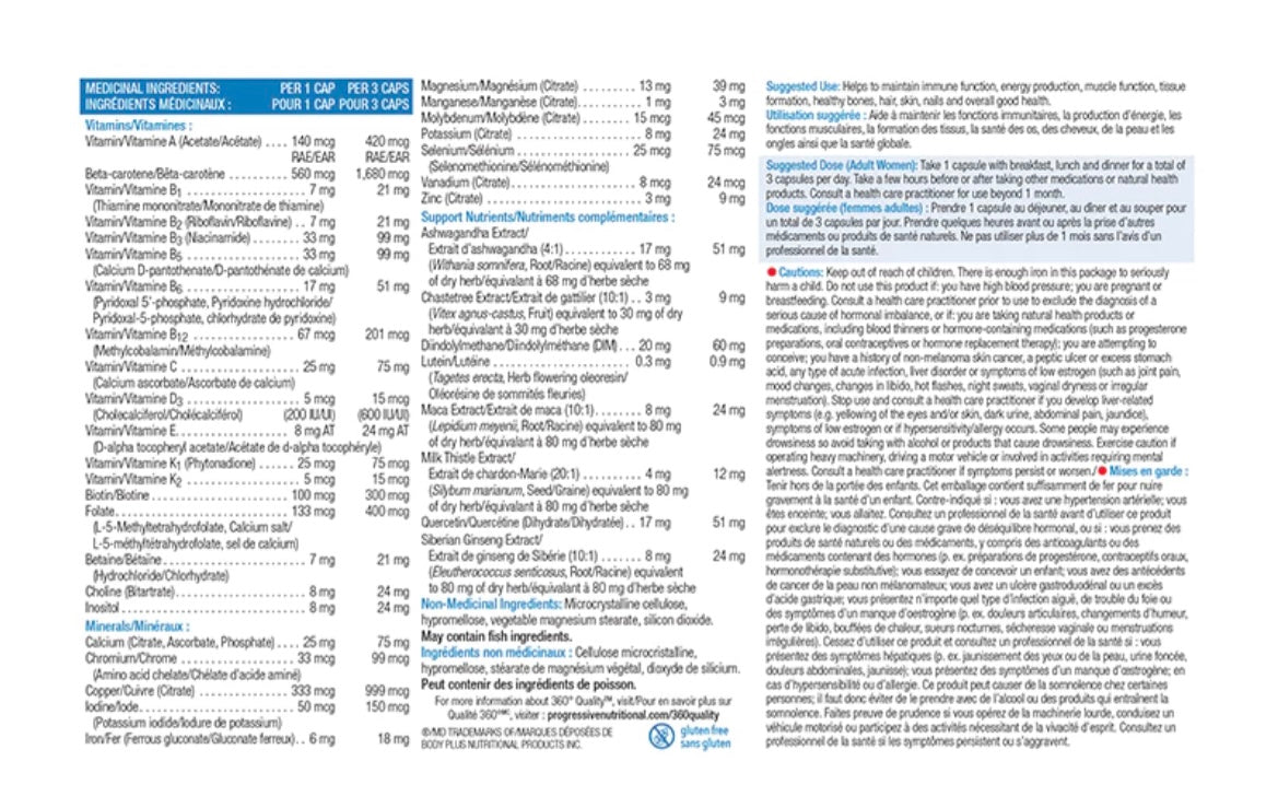 Progressive Women’s Multivitamin 216 Caps