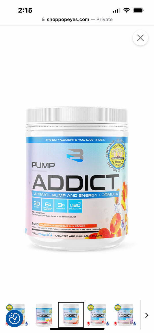 Believe Pump Addict 660 g -   Pre-Workout