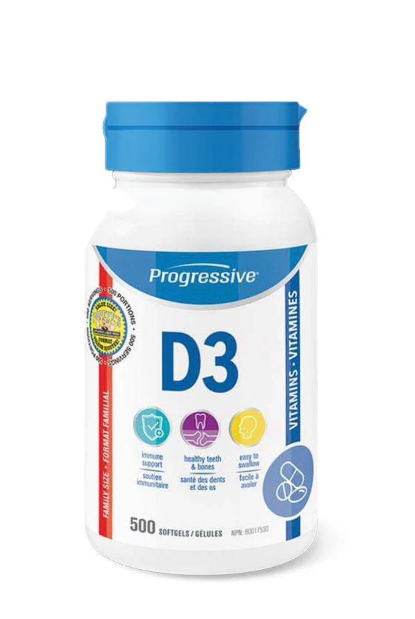 Progressive Vitamin D3 1000IU - 500 Caps