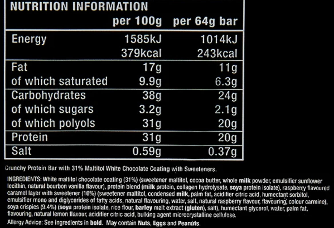 Warrior Crunch Protein Bars BOX OF 12 - Var Flavours