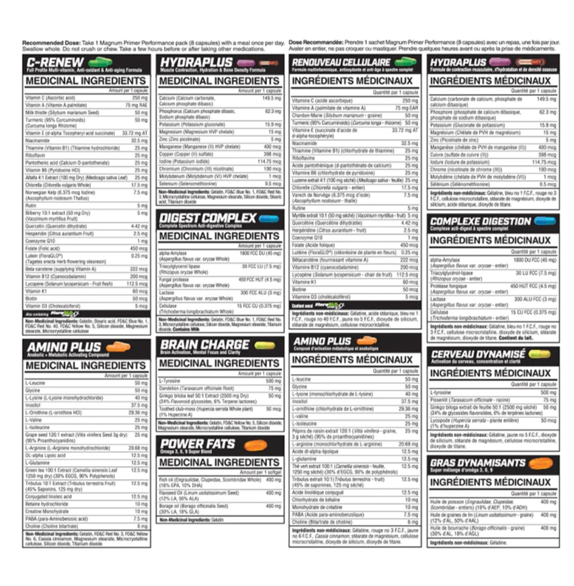 Magnum Primer Multivitamin & Mineral Performance Packs x 30