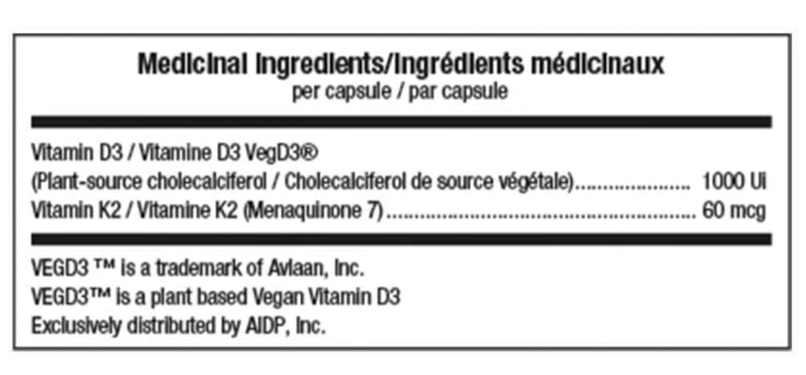 ATP Vitamine D3 + K2 Single Cap Serving (60)