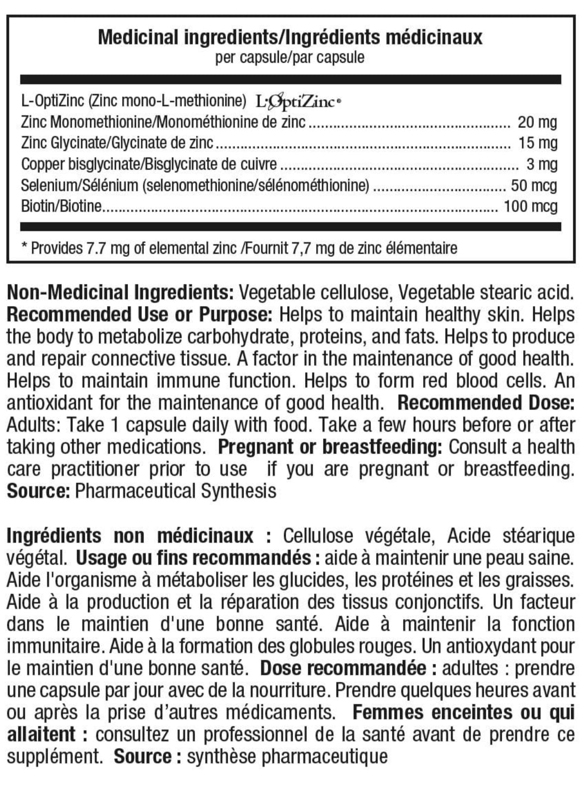 ATP Synerzinc 110 Caps Zinc Supplement