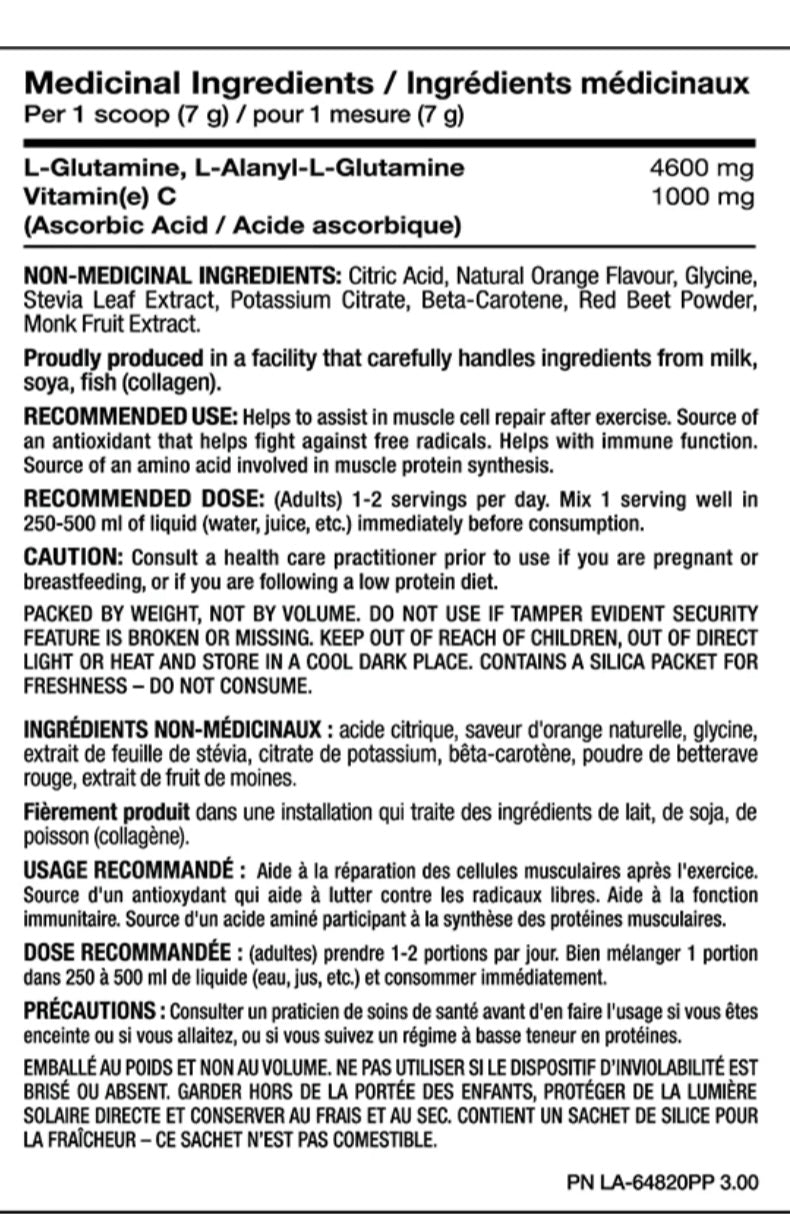 PVL Glutamine Gold Value Size 1100g