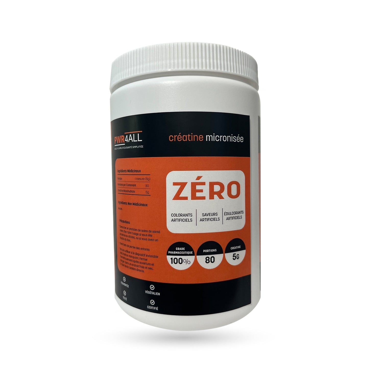 PWR4ALL Micronized Creatine Monohydrate 400 G (80 Portions)