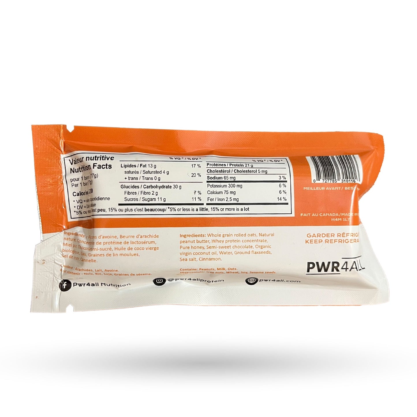 PWR4ALL PROTEIN BARS - BOX OF 10