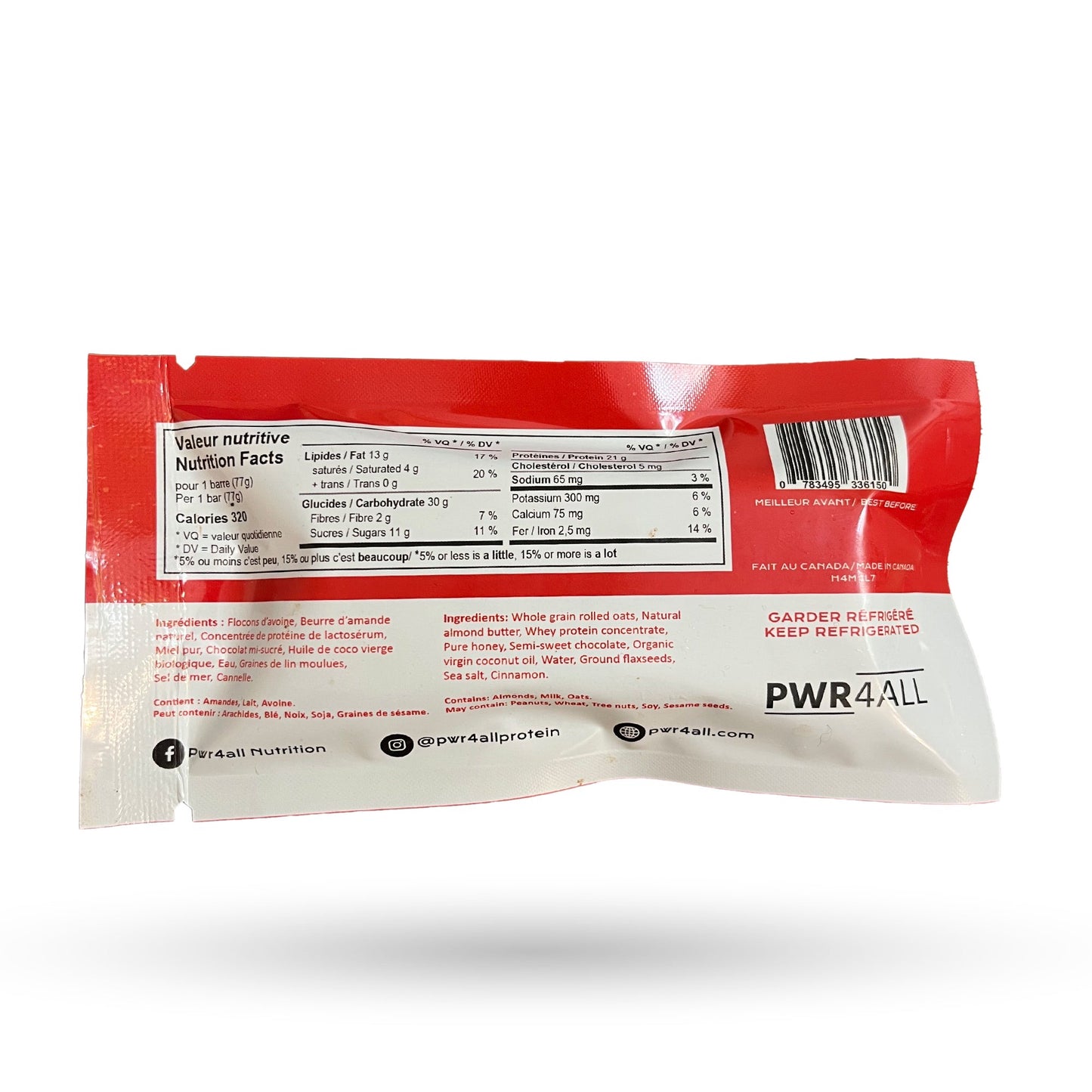 PWR4ALL PROTEIN BARS - BOX OF 10